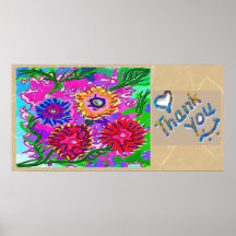 Gracias - presentación floral impresiones