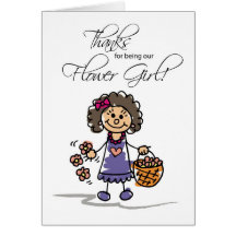 Gracias que casan al florista, figura triguena del felicitacion 
