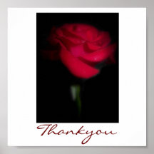 Gracias rosa rojo posters