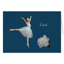 Gracias, tachuela, sueco, tarjeta de la bailarina