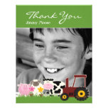 Gracias tarjeta de la granja de la foto invitacion personal 