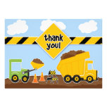 Gracias tarjeta plana de la construcción comunicado personal  