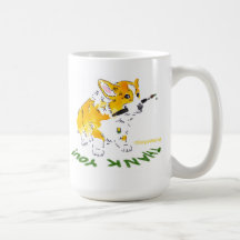 Gracias taza del Corgi