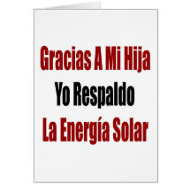 Gracias un La Energia del MI Hija Yo Respaldo sola Tarjeta