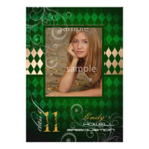 Graduación 2011, Harlequin esmeralda de PixDezines Anuncios Personalizados
