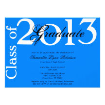 Graduación azul elegante linda Annoucement Comunicado Personalizado