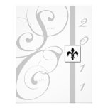 Graduación blanca y de plata de la cinta de voluta invitaciones