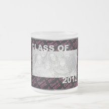 Graduación - clase de 2012 - rosa y negro taza