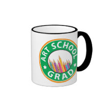 Graduación de la escuela de arte tazas de café