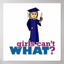 Graduación del chica impresiones
