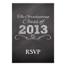 Graduación del estilo de la pizarra de la pizarra invitacion personalizada