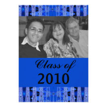 Graduación del negro azul anuncio personalizado