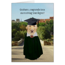 Graduación divertida adaptable del perro/del labor tarjetas