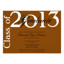 Graduación elegante linda Annoucement de Brown Invitacion Personalizada