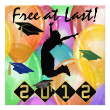 Graduación - libere en el último - SRF Invitaciones Personalizada