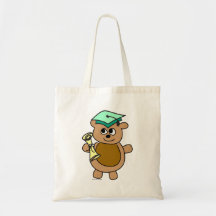 Graduación linda de Beary Bolsa Lienzo