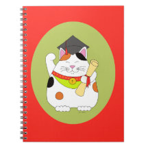 Graduación Maneki Neko Libros De Apuntes Con Espiral