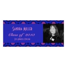 Graduación rosada y azul invitacion personalizada