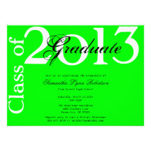 Graduación verde elegante Annoucement/invitación