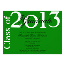 Graduación verde elegante Annoucement/invitación