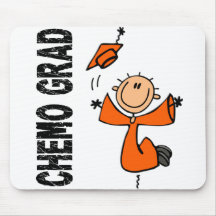 GRADUADO anaranjado 1 (leucemia) de CHEMO Alfombrillas De Raton