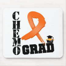 Graduado anaranjado de Chemo de la cinta del cánce Tapetes De Ratones