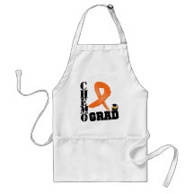 Graduado anaranjado de Chemo de la cinta del cánce Delantal