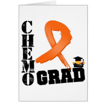 Graduado anaranjado de Chemo de la cinta del cánce Felicitacion