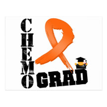 Graduado anaranjado de Chemo de la cinta del cánce Tarjeta Postal