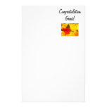 ¡Graduado de la enhorabuena! flores del tulipán de Papelería Personalizada