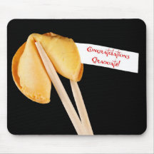 ¡Graduado de la enhorabuena! Galleta de la suerte Tapetes De Raton