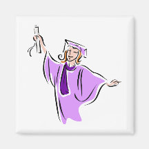 Graduado de la lavanda imanes de nevera