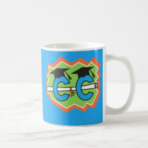 Graduado del corredor del campo a través taza de café