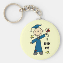 Graduado del muchacho llaveros personalizados