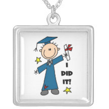 Graduado del muchacho pendientes personalizados