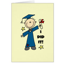 Graduado del muchacho tarjeta