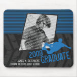 Graduado-Patinador 2009 Mousepad (azul) Tapetes De Ratón