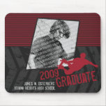 Graduado-Patinador 2009 Mousepad (rojo) Alfombrillas De Ratones