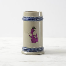 Graduado púrpura del dragón taza de café