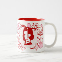 Graduado rojo del Flourish del punto Taza