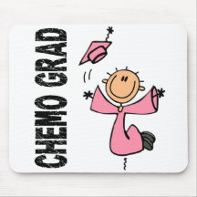 GRADUADO rosado 1 (cáncer de CHEMO de pecho) Alfombrillas De Ratones
