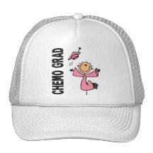GRADUADO rosado 1 (cáncer de CHEMO de pecho) Gorros Bordados