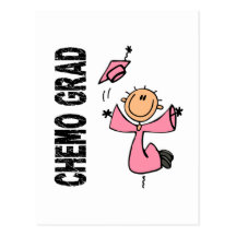 GRADUADO rosado 1 (cáncer de CHEMO de pecho) Tarjetas Postales