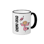 GRADUADO rosado 1 (cáncer de CHEMO de pecho) Tazas De Café