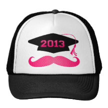 Graduado rosado 2013 del bigote gorra