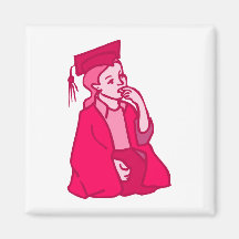 Graduado rosado del chica imanes  
