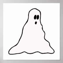 Gráfico blobby observado grande del fantasma poster