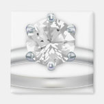 Gráfico de Bling Clipart del anillo de diamante Imanes Para Frigoríficos