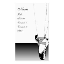 Gráfico de la bailarina plantillas de tarjetas de visita