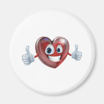 Gráfico de la mascota del corazón imanes para frigoríficos